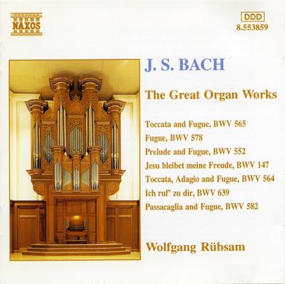 CD WOLFGANG RUBSAM  J.S. Bach  The Great Organ Works 8553859 NAXOS 1996 Europe Classical Used