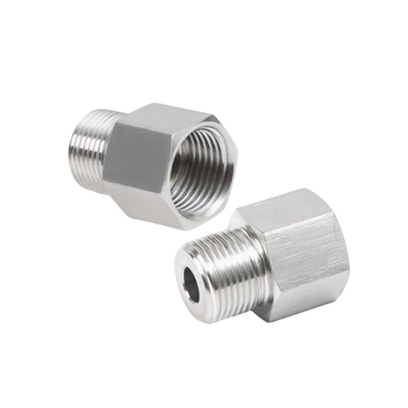 Pack Of 2 Steel NPT Threaded Adapters 3/8inch Female To 1/4inch Male Heavy Duty Pipe Fittings For Royal US Conversion