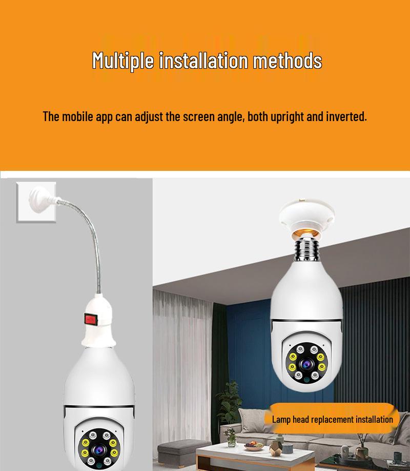 Little Eagle OKAM WiFi Panoramic Surveillance Camera with Mobile Tracking and Alarm Light Bulb