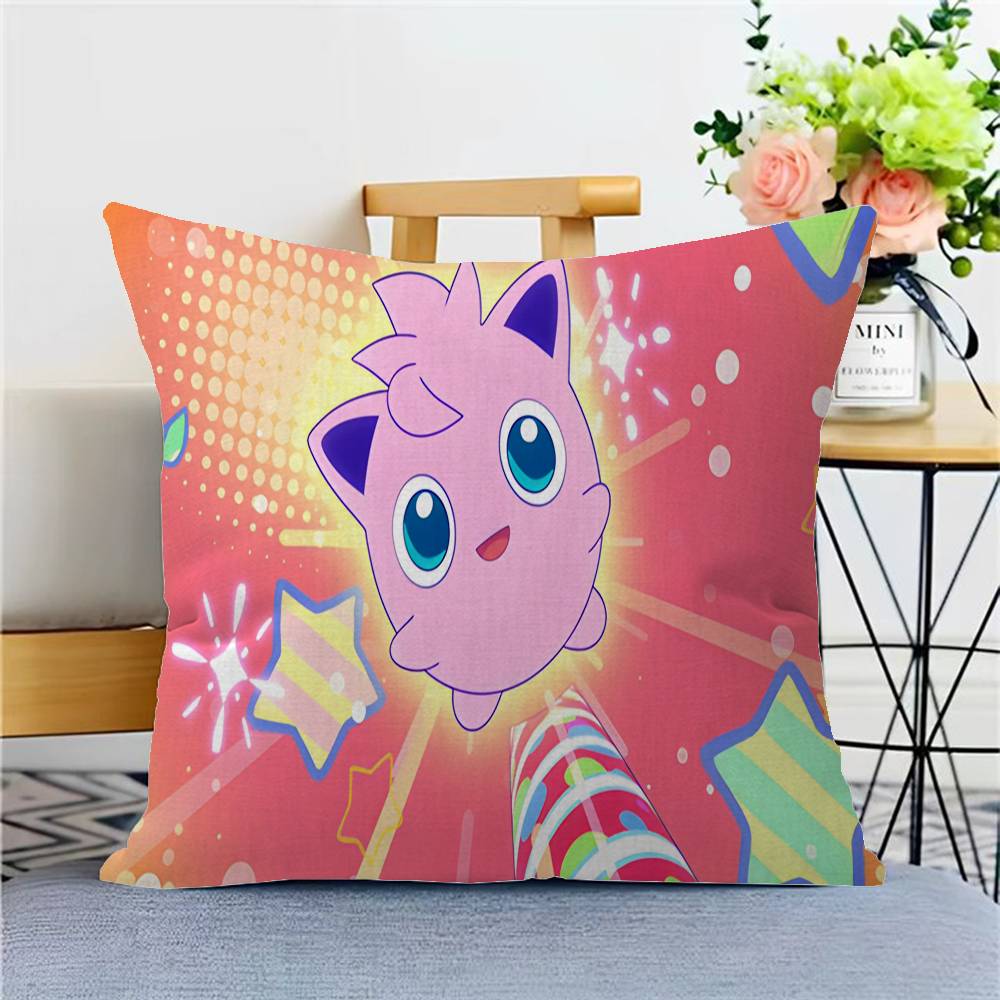 P-pokemon Jigglypuff Pillow Gifts Home Office Furnishings Bedroom Sofa Car Cushion Cover Case 45x45cm