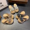 High-end Thick-soled Slippers Women's Summer Outer Wear New Models with Skirts, Sandals, Fashion Fairy Style One-word Cool Slippers