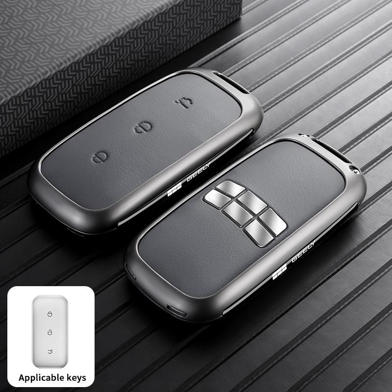 Car Key Protector for Geely EX5 Key Fob Case Zinc Alloy Full Protection Shockproof Heavy Duty Starray EM-i E.MAS 7 Accessories