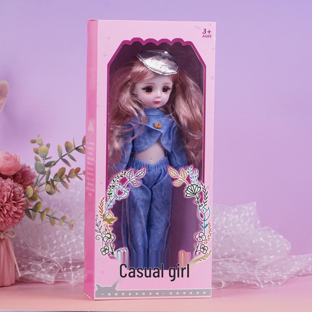 30cm Princess Doll Gift Set with Replaceable Clothes and Play House