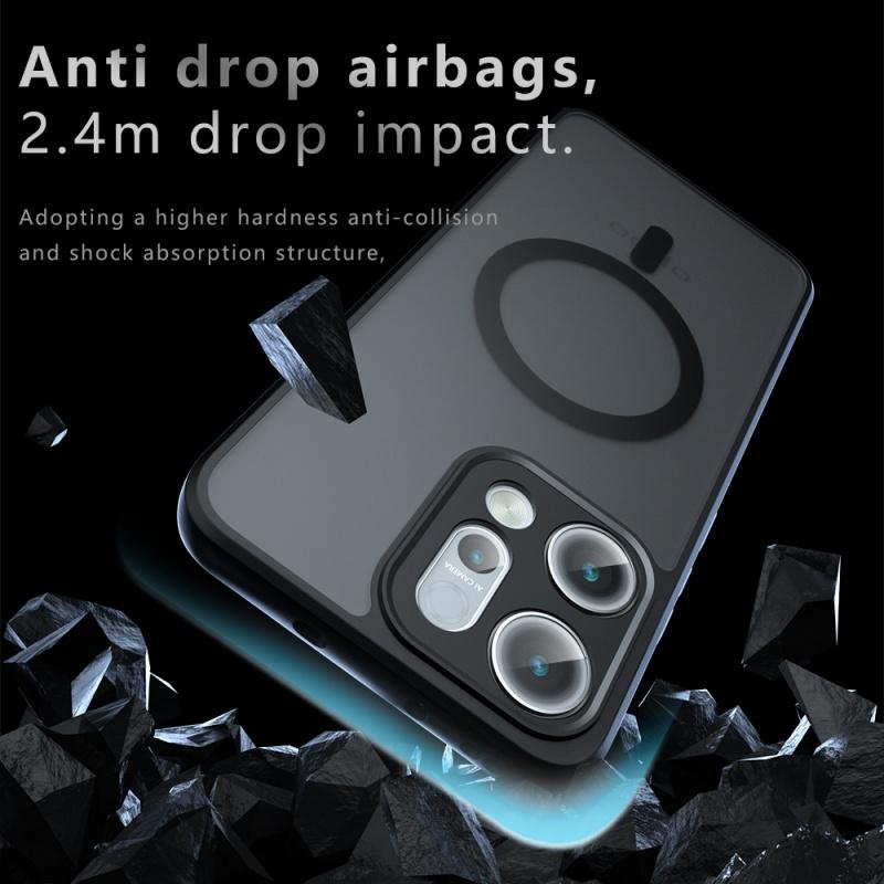 Für Oppo Reno14 1Reno13 14F 13F Pro Hülle Matt Magsafe Sturzsicher Eingebaute Airbag-Ecke Nicht vergilbendes Material Weiche Abdeckung