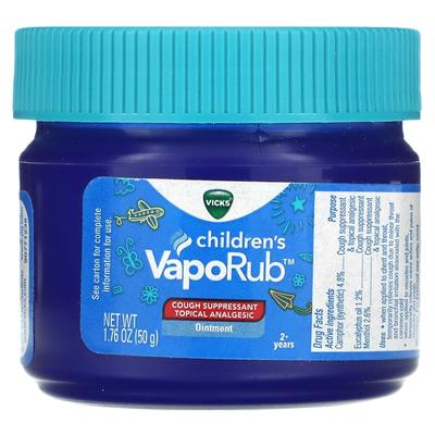 Vicks, VapoRub für Kinder, Salbe, Hustenstiller, ab 2 Jahren, 1,76 oz (50 g)