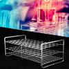 Stainless Steel Test Tube Holder 50 Holes with Handle, Sterilizable at 121℃, High and Low Temperature for Medical Use