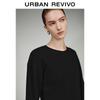 UR 2026 Women's Pleated Tie Cotton Long Sleeve T-Shirt