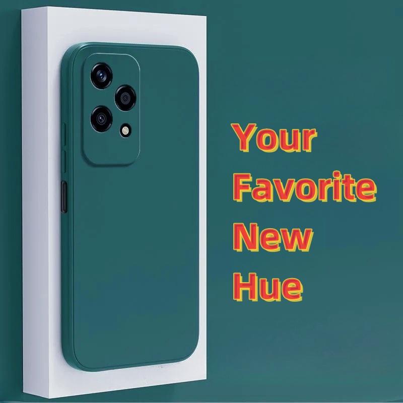 Noble Fashion Solid Colour Shockproof Protective Liquid Silicone Phone Case For Honor 200 Lite