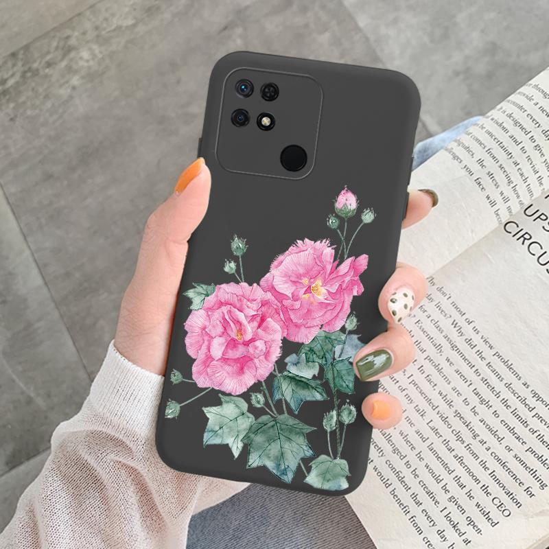 Für Redmi 10C 10 C 10A Hülle Funda Vintage Blumen Blätter Schutzhülle Weiche Capa Für Xiaomi Redmi 10C 13C 14C Bumper Case