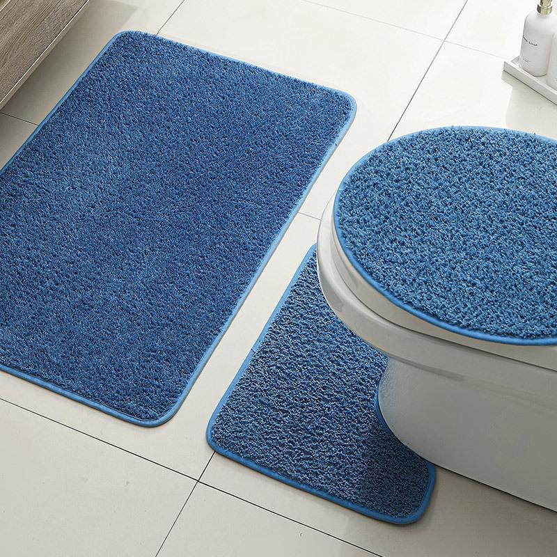 Bathroom Absorbent Foot Mats, Home Bathroom Floor Mats, Door Entry, Door Non-Slip Mats, Simple Three-Piece Set
