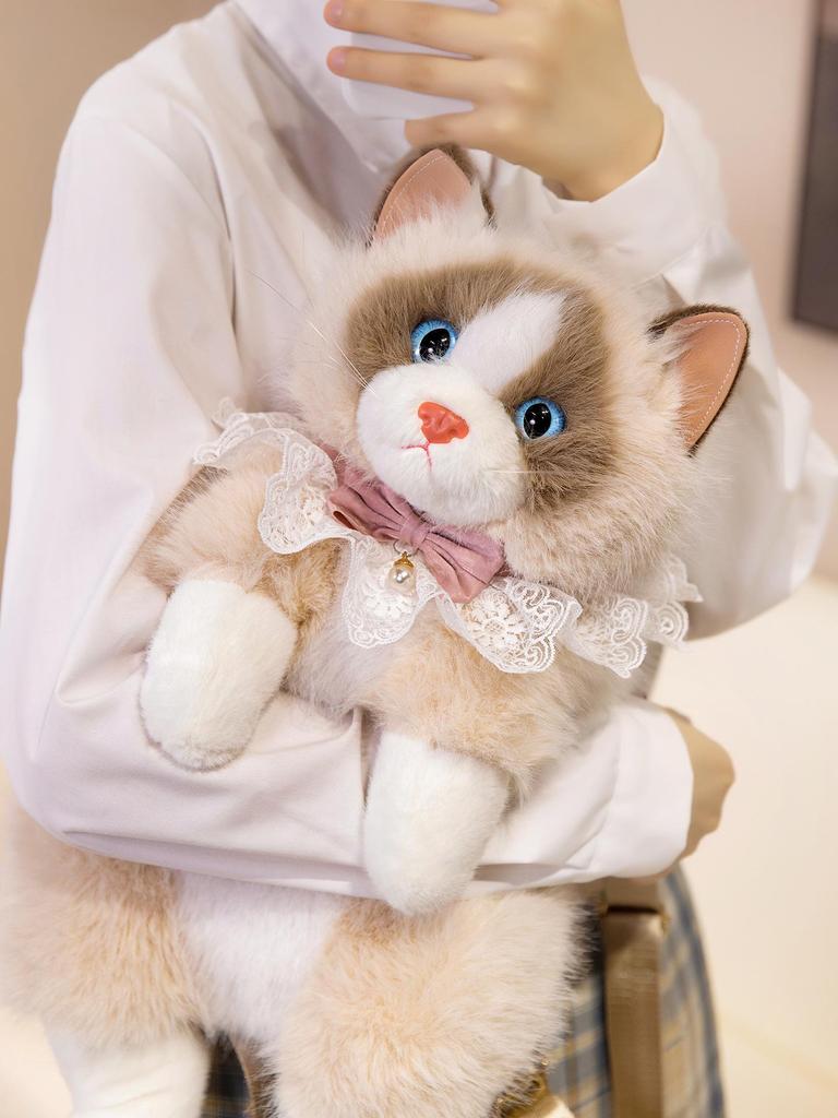 Entzückender Ragdoll-Katzen-Plüschrucksack für Mädchen und Kinder