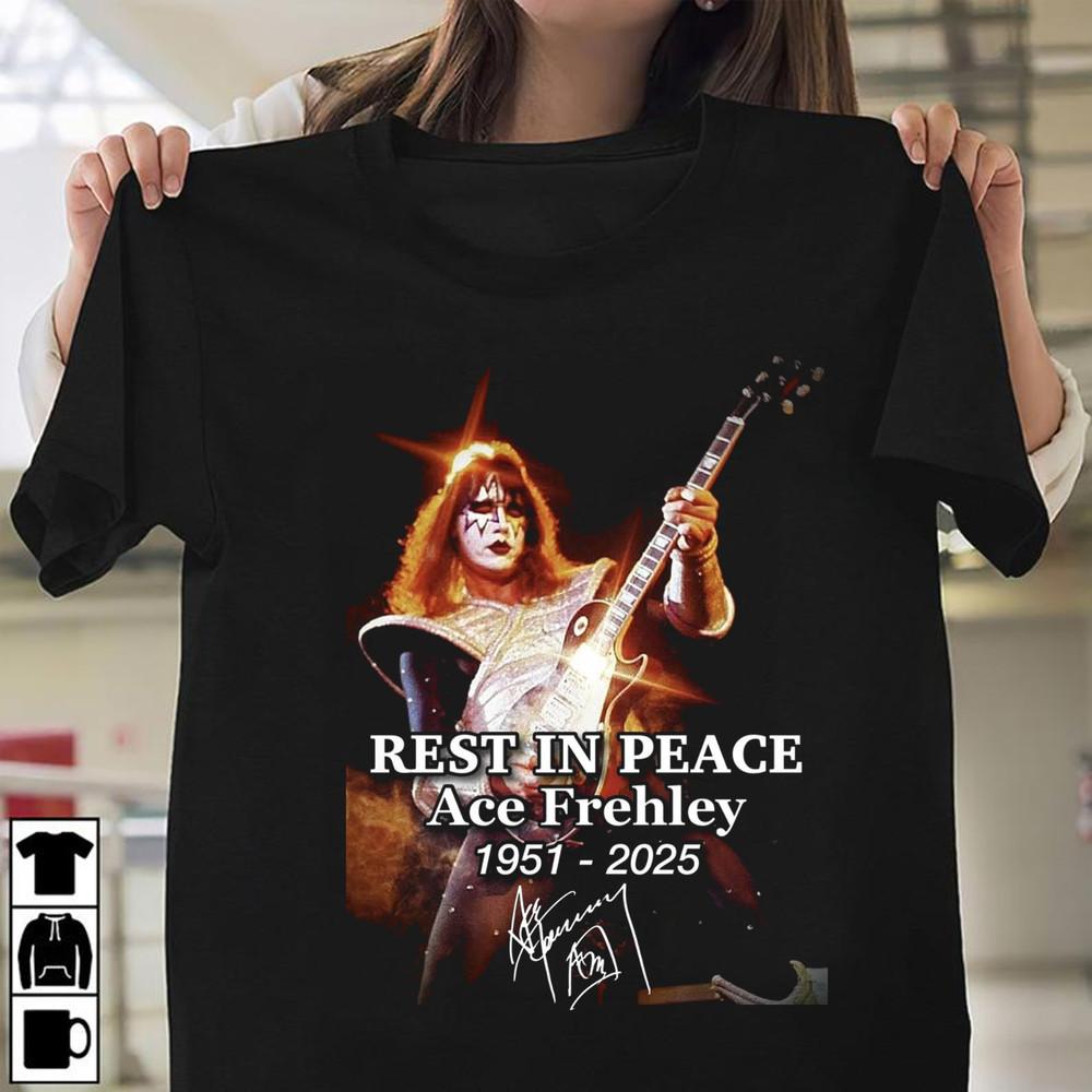 Ace Frehley Singer Signed Classic T Shirt S-5XL unisex Unisex T-Shirt S