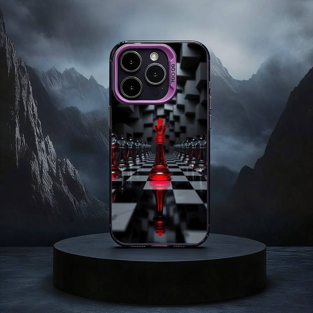 A-Art C-Chess Black Candy silver phone case Phone Case For iPhone17,16,15,14,13,12,11 Plus,Pro Max iPhone13PROMAX