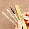 Gold Double-Headed Triangular Eyebrow Pencil: Ultra-Fine, 3D Sketch, Waterproof & Smudge-Proof.