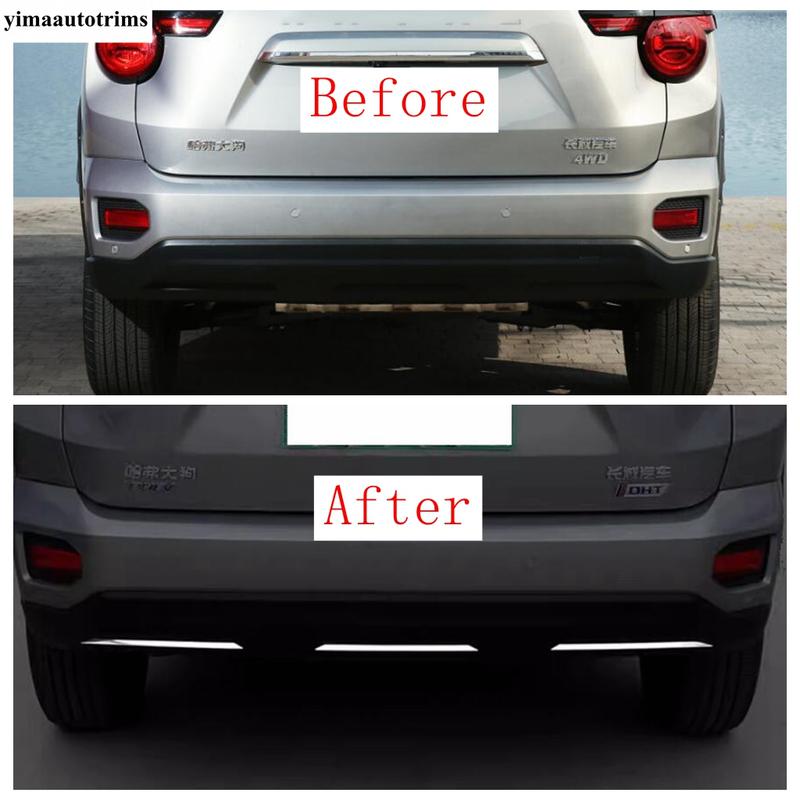 Car Rear Bumper Strip Decoration Protector Cover Trim For GWM HAVAL H7  2024 2025 Stainless Steel Accessories Exterior Refit