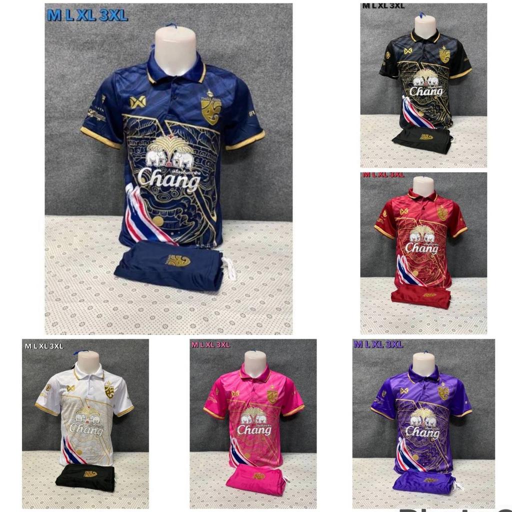 THAILAND National Football Soccer Vintage Shirt Polo Flag Unisex Men Women Training JERSEY Print Quick Dry Short Sleeve Uniform Elephant Badge Logo