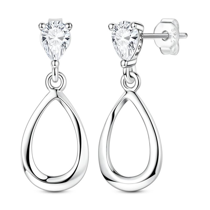 Original 925 Silver Hoop Earrings Butterfly Geometric Star Earrings Stud For Woman Female Girl Fashion Jewelry Girls