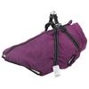 Waterproof Reflective Dog Coat with Integrated Harness Purple Size L44