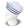 Fashion Sailor Hat with White&Blue Stripe Navy Hat with Anchor Print Cosplay Hat