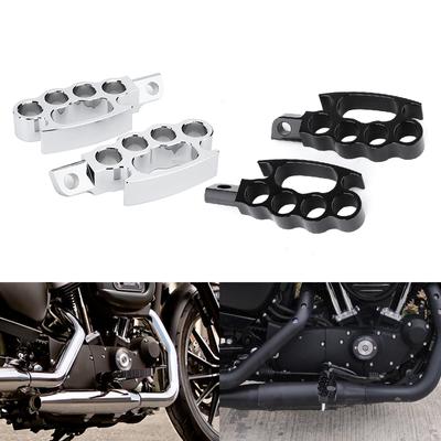 Motorcycle Foot Pegs Black Chrome Footrest CNC Pedals FootPegs For Harley Sportster Softail Dyna Road King Cafe Racer Chopper