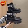 Fashion Round Toe Chunky Woman Short Shoes Autumn Winter Fleece-Lined Booties Fashion 2025 High Quality Sale Trend Ankle Boots for Women