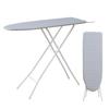 Adjustable Height Foldable Ironing Board with Iron Rest Heat Resistant Cover Non-Slip Silicone Feet for Home Laundry Dorm Apartm