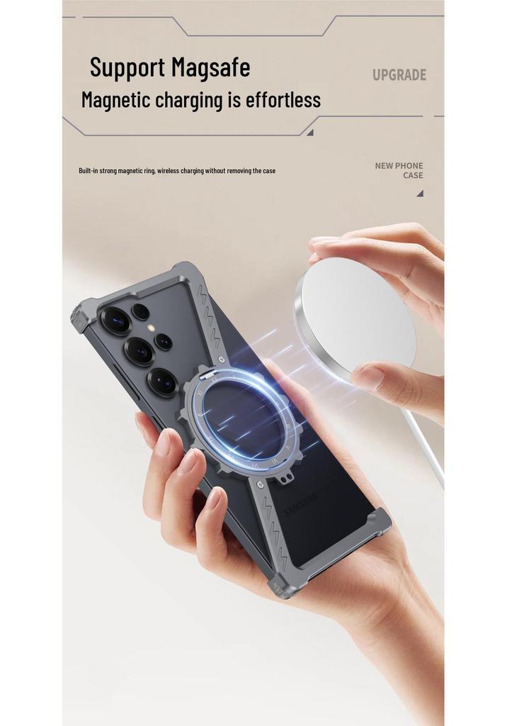Samsung S25 Ultra Z-Type Metal Heat Dissipation Rotating Phone Case
