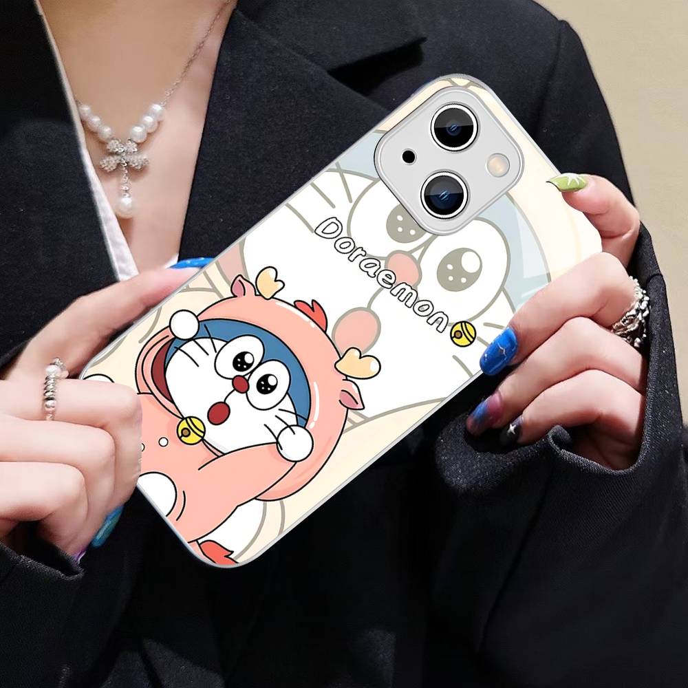 Cartoon D-Doraemons Tempered Glass For Iphone 14 13 12 11 Pro Mini XS MAX 14Plus X XS XR Fundas