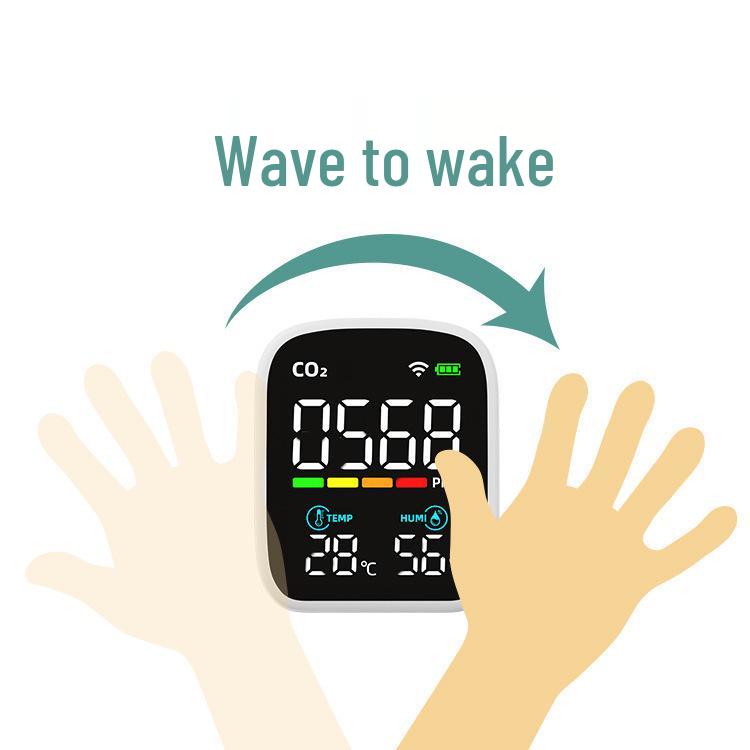Infrared CO2 Detector with Tuya Temp & Humidity Sensor - Accurate Air Quality Monitoring