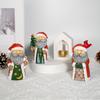 Santa Claus Snowman Resin Figurine Christmas Tabletop Decoration for Home Office Desk Festive Holiday Gift