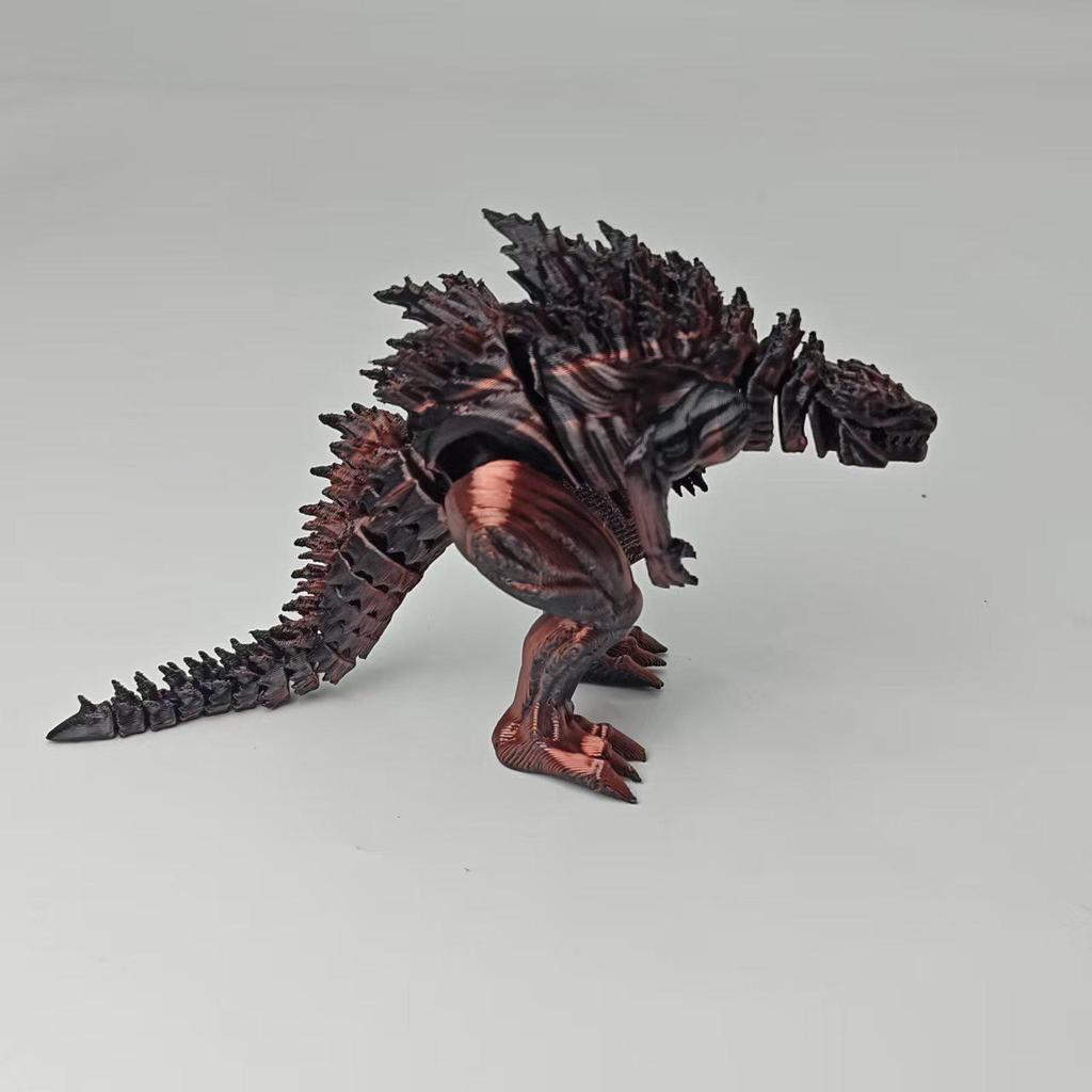 3D Printed Movable Godzilla Dinosaur Model - Creative Toy Gift for Boys