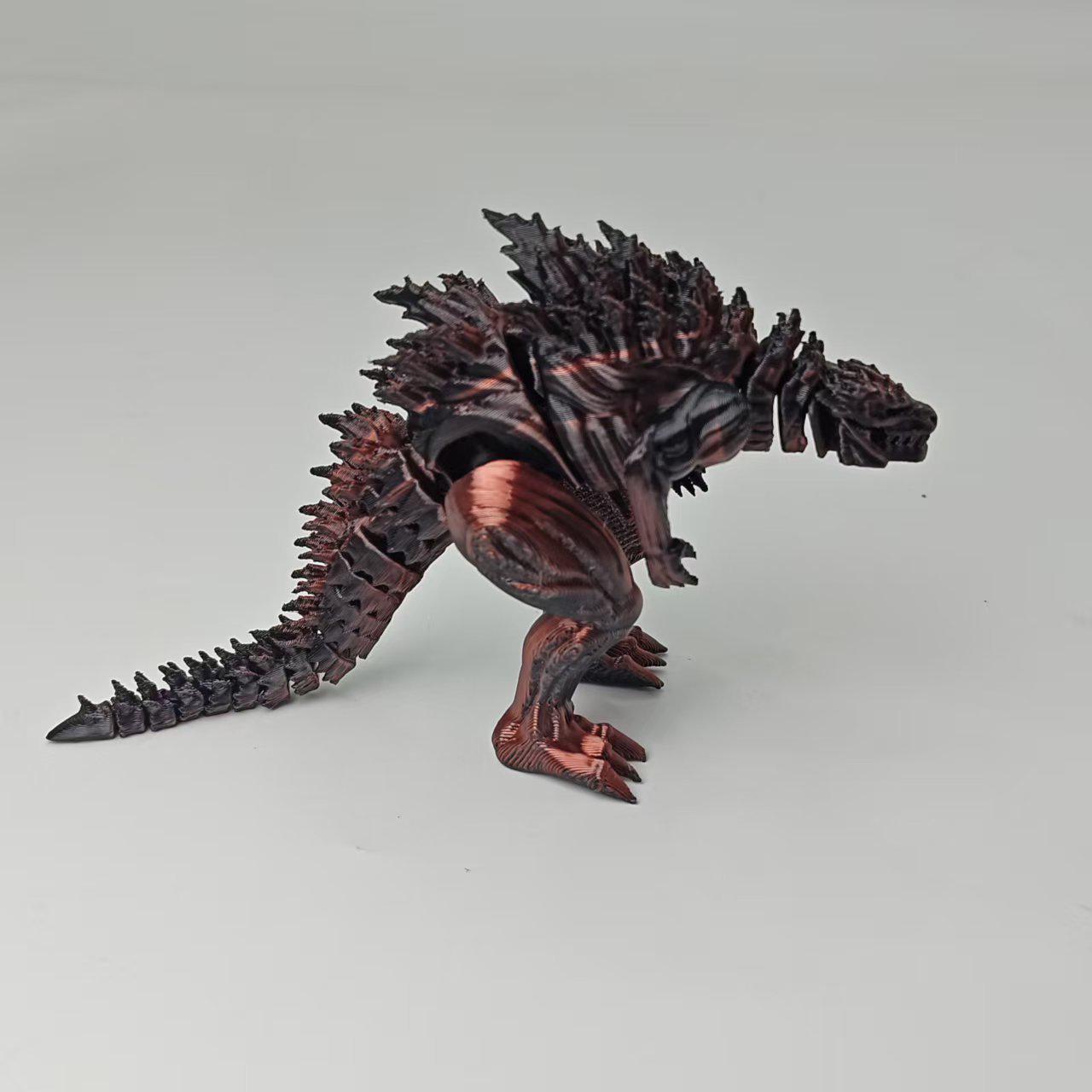 

3D Printed Movable Godzilla Dinosaur Model - Creative Toy Gift for Boys