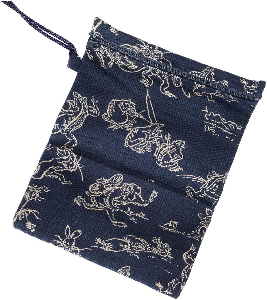 Maruzen Travel Choju Giga Marineblau x 1 x cm Geldbörse, (Choju Giga) Design, Blau, 17,5 9,5