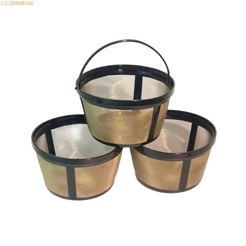 K1AE Sustainable Reusable Coffee Filter Nonrust Steel Design 6~8 Cup Suitable