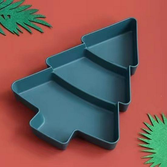 Cross-Border Creative Plastic Christmas Tree Snack and Storage Tray