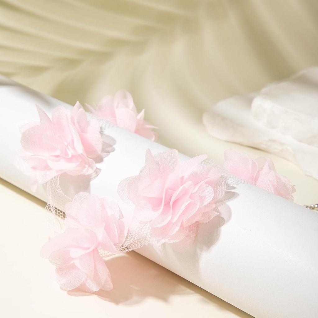 Neuer frischer Stoff Blume Spitze Kragen Damenschmuck Farbverlauf Mehrschichtige Blütenblätter Date Urlaub Fotografie Vielseitiger Artikel