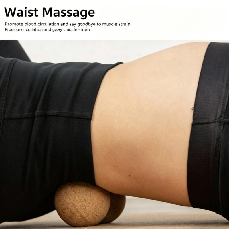Natural Corks Massage Ball Wooden Myofascial Release Tool For Muscle Relaxation and Fitness Enthusiasts