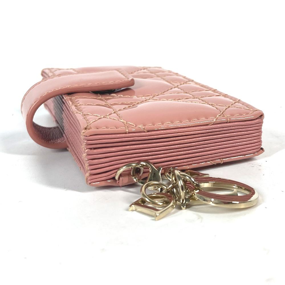 CHRISTIAN DIOR Cannage Lady Dior card holder case accordion enamel Card Case