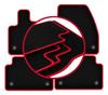 Velour Floor Mats with Red Edge For: Range Rover Evoque II SUV (2019-)