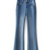 Light Blue High-Waisted Slimming Bell-Bottom Jeans - Women's Casual Micro-Flare, 2026 Spring/Summer Collection