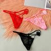 Transparent Low Waist T-back Underpants Sexy Panties G-string Women Erotic Lingerie Lace Flowers