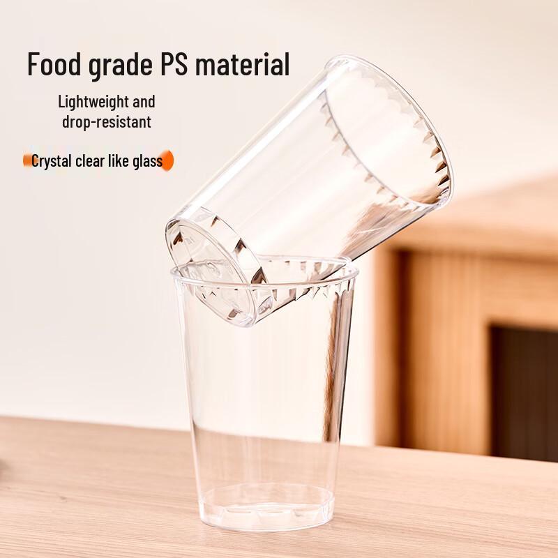 Suncojia Thickened Disposable Straight Plastic Cups