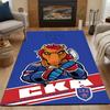 Angry Bull Hockey Warrior Design Patterned Carpet, Non Slip Mat Suitable for Living Room and Bedroom Sofas