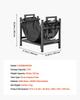 Indoor Firewood Rack, 45cm Curved Log Holder with Canvas Carrier, 18kg Weight Capacity Wood Storage Stand, Powder-Coated Steel Firewood Holder, Heavy
