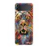 Abstract Surreal Animal Lion Clear Phone Case For Samsung Galaxy Z Flip 3 4 5 Hard Folding PC Shell For Samsung Z Flip3 Cover