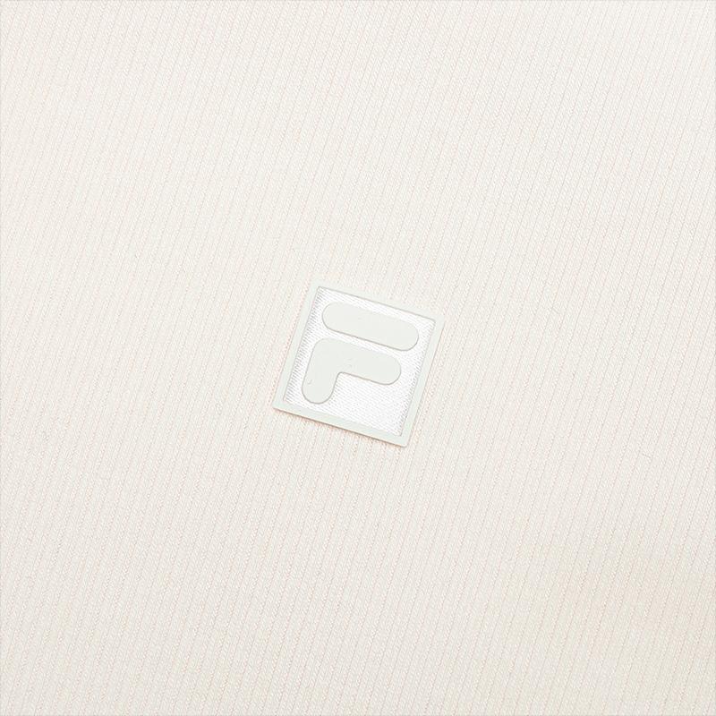 Fila Fleece Half-Zip Polo Sweatshirt Women Tops Mist-Lotus-White F11W513207FIV