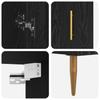 Highboard 2 pcs Black Oak Effect Particleboard