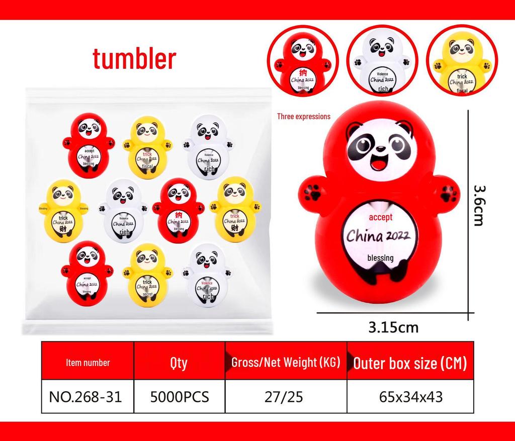 TikTok Stil Mini Stehaufmännchen Astronaut Tiger Blau Desktop Ornament Spielzeug Blind Box