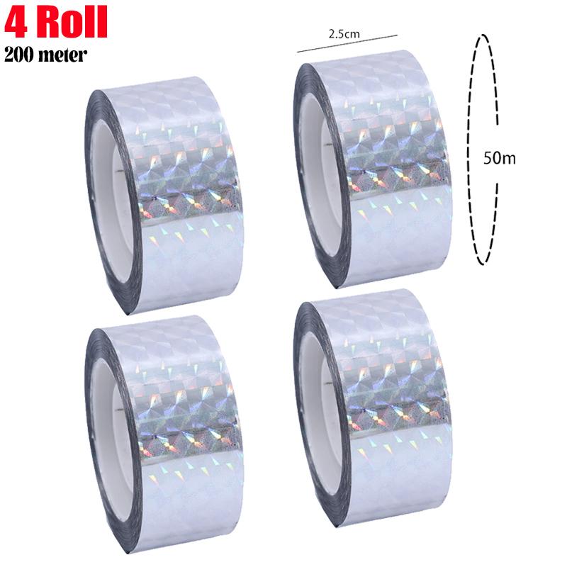Bird Scare Laser Tape Repellents Double Sided Pigeons Birds Away Reflective Ribbon Deterrent Tapes for Outdoor Garden Orchard