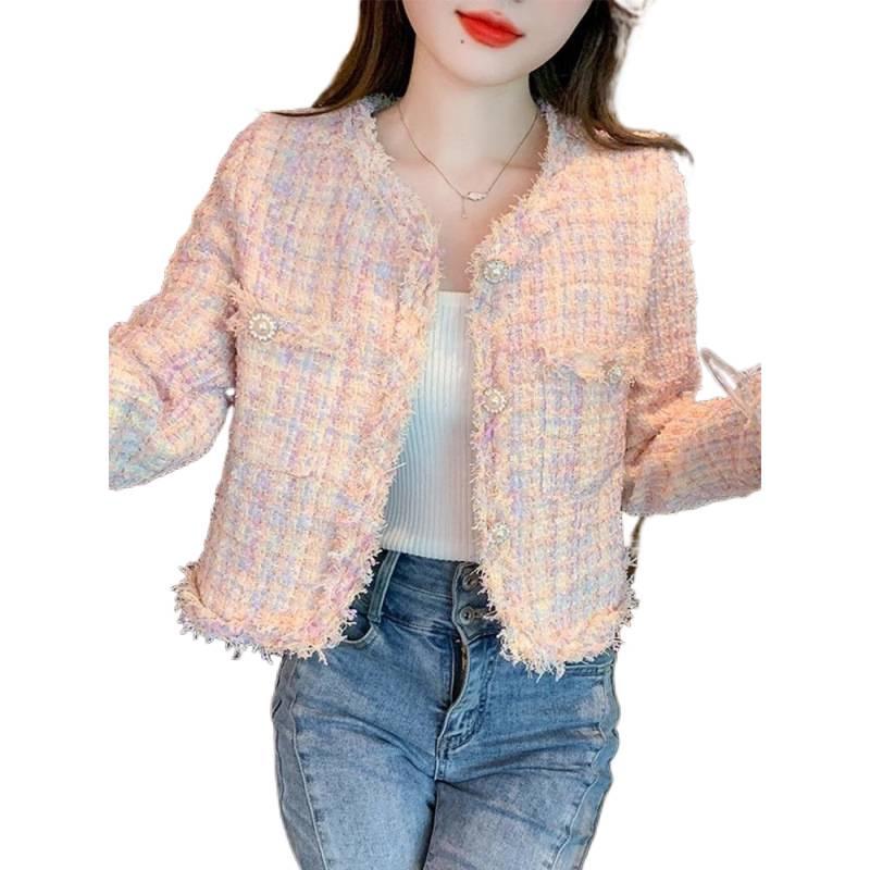 Chaqueta Holgada de Estilo Francés-Coreano de Gama Alta 2025: Top Versátil, Moderno, de Manga Larga, de Longitud Corta.